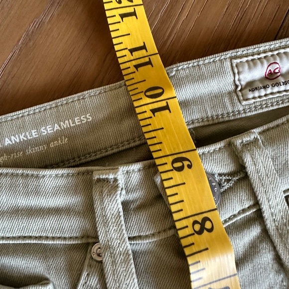 AG Farrah Ankle Seamless High Rise Skinny Ankle Jeans in SULFUR NATURAL AGAVE - Picture 6 of 13